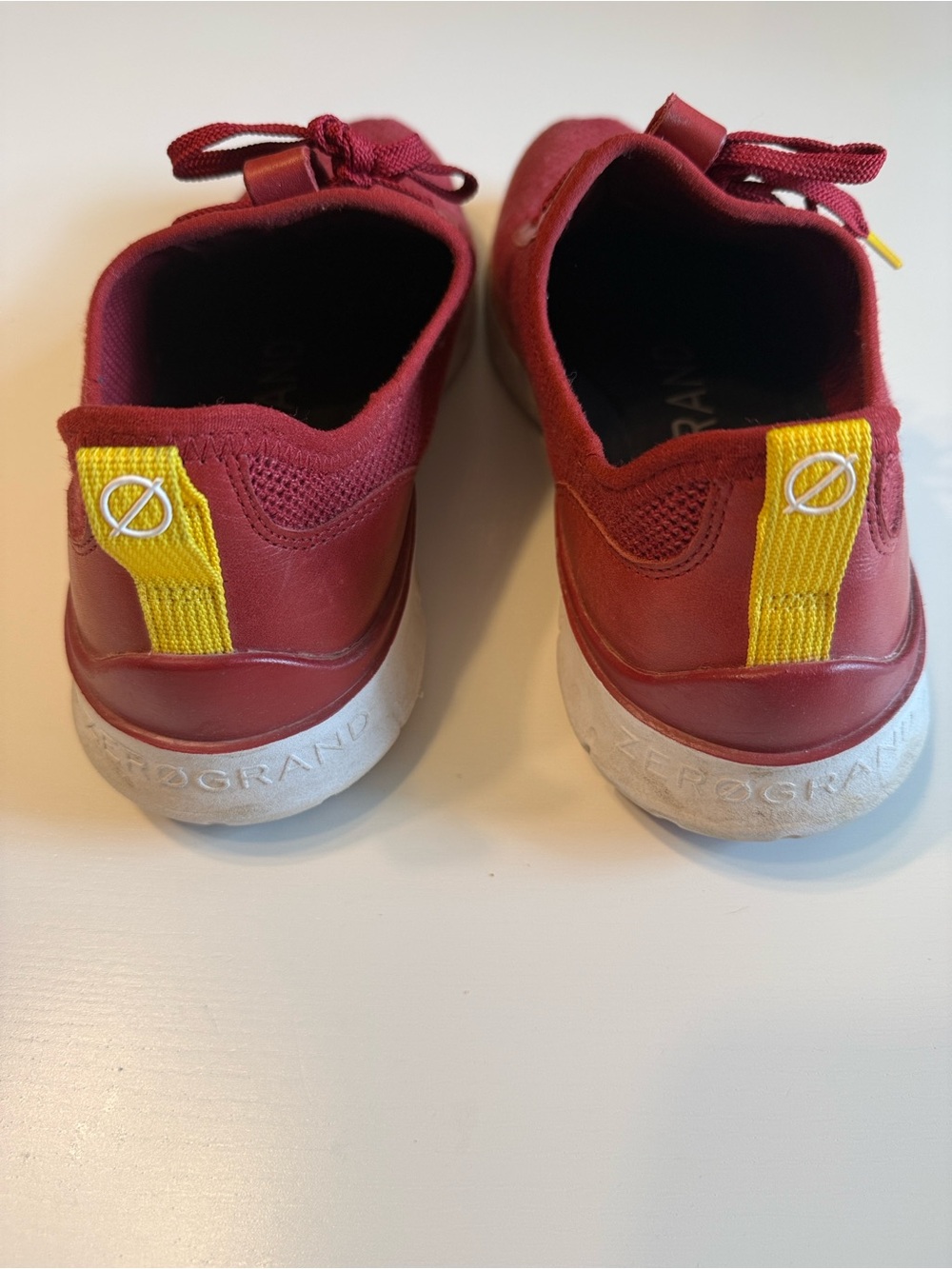 Cole Haan Men's Knit Generation Zerogrand Sneakers in Red Burgundy Sz 12 - Picture 4 of 7
